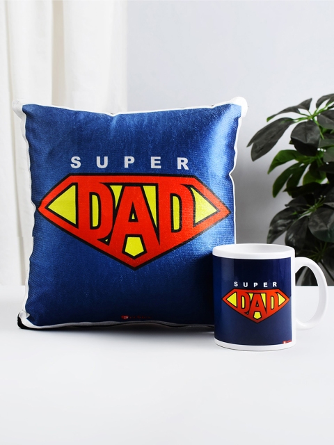 

Archies Blue & Multicoloured Printed Mug & Cushion Set