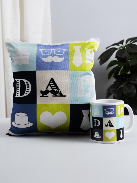

Archies Multicoloured Printed Mug & Cushion Set, Multi