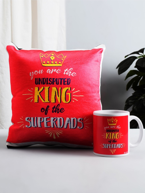 

Archies Red & Black Printed Mug & Cushion Set