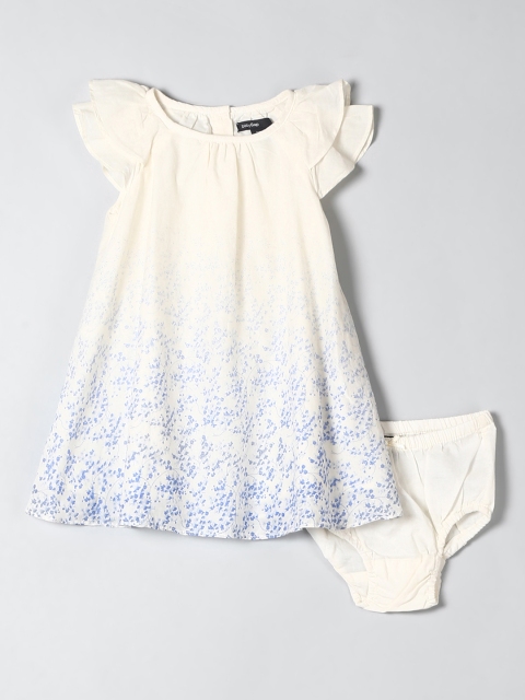 

GAP Girls White Baby Floral Ombre Flutter Dress