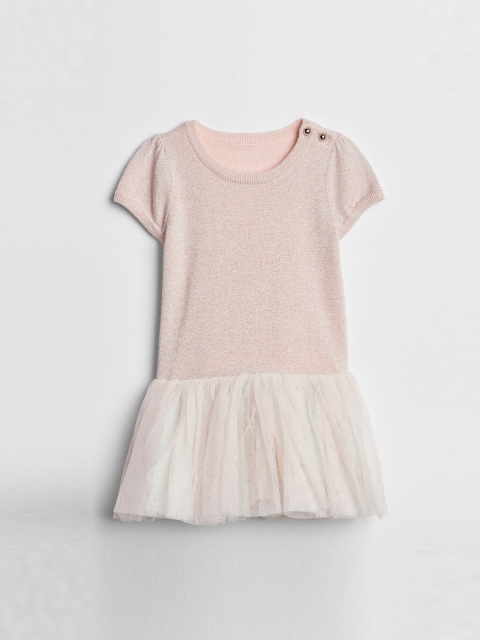 

GAP Girls Pink Baby Short Sleeve Tutu Dress