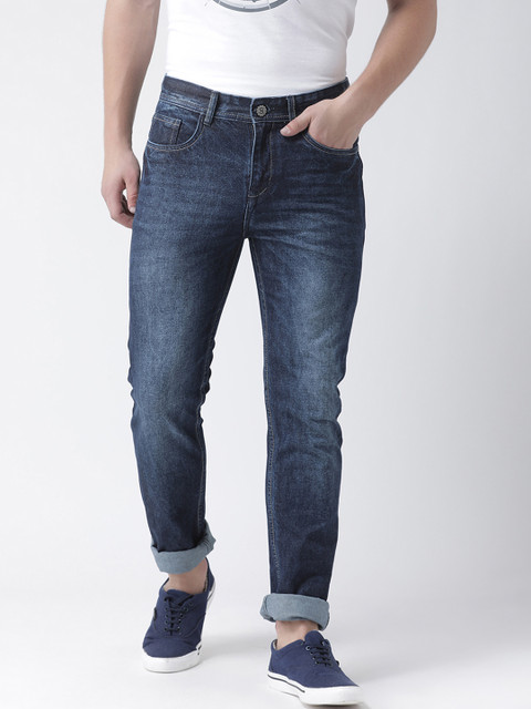 

FEVER Men Navy Blue Straight Fit Mid-Rise Clean Look Jeans