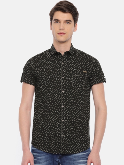 

Mufti Men Black Printed Casual Shirt