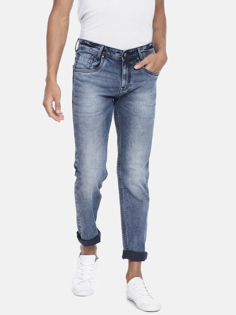 

Mufti Men Blue Regular Fit Mid-Rise Clean Look Stretchable Jeans