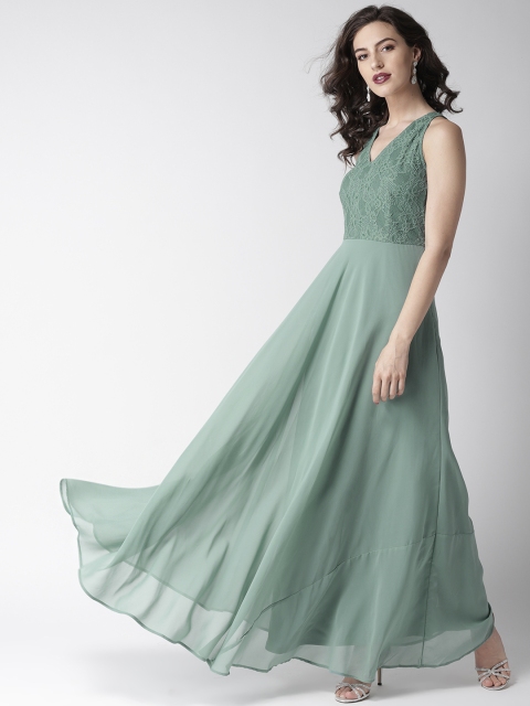 

20Dresses Women Green Solid Maxi Dress