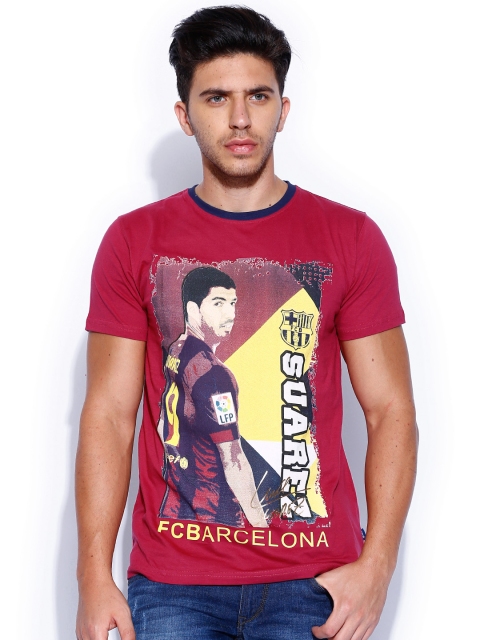 

FC Barcelona Magenta Printed T-shirt