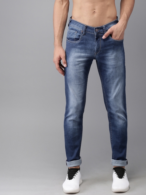 

HERE&NOW Men Blue Slim Fit Mid-Rise Clean Look Stretchable Jeans