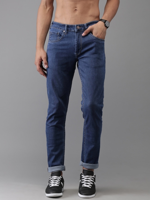 

HERE&NOW Men Blue Slim Fit Mid-Rise Clean Look Stretchable Jeans