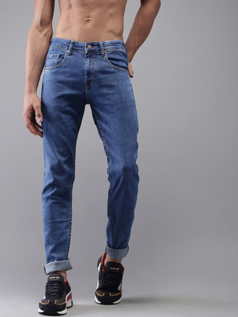 

HERE&NOW Men Blue Slim Fit Mid-Rise Clean Look Stretchable Jeans