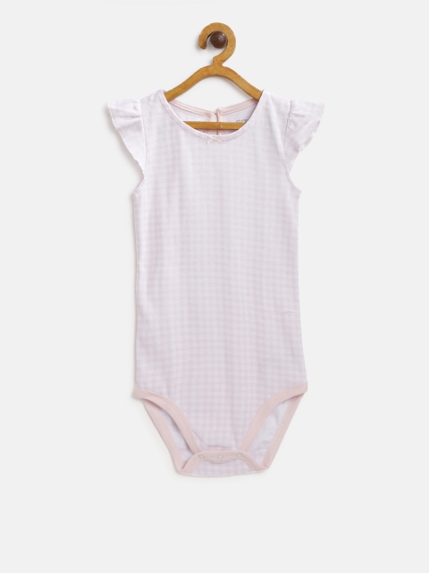 

Fox Girls Pink & White Checked Bodysuit