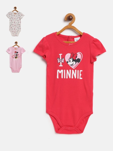 

Fox Girls Pack of 3 Printed Bodysuits, Pink