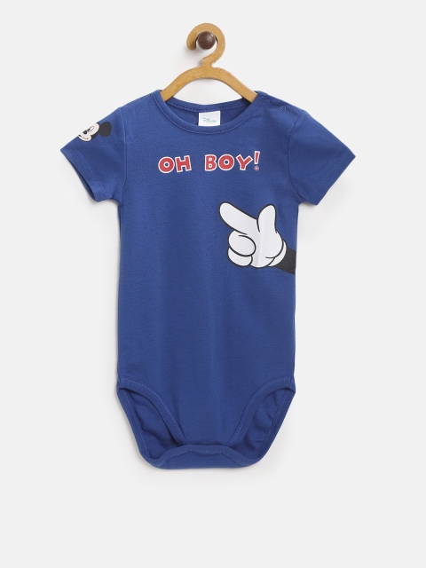 

Fox Kids Blue & White Printed Bodysuit