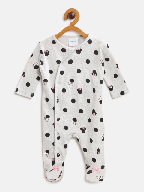 

Fox Girls Grey Melange & Black Printed Sleepsuit 888631