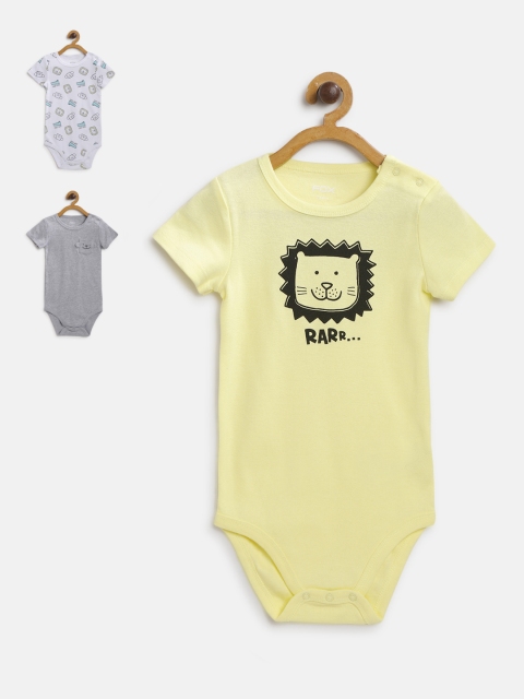 

Fox Girls Pack of 3 Bodysuits, Yellow