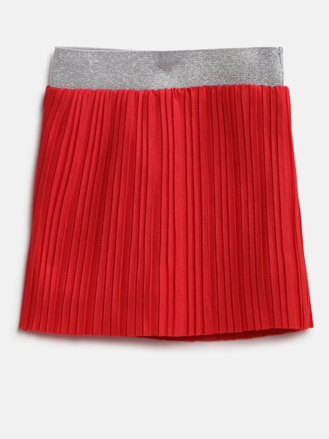 

Fox Girls Red Accordion Pleats Skorts