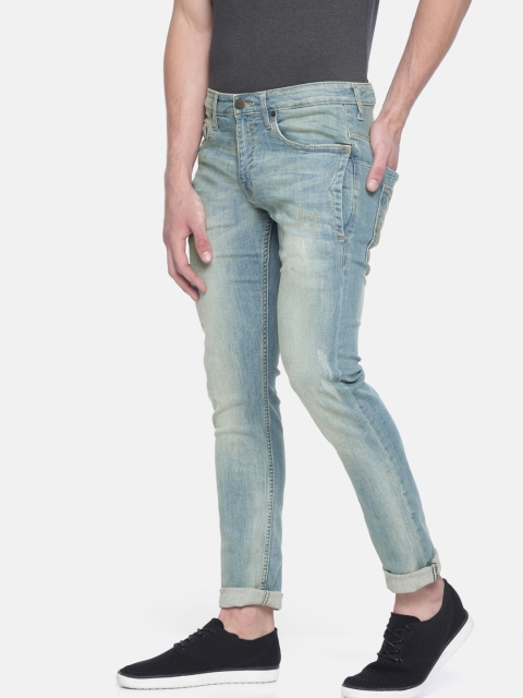 

Jack & Jones Men Blue Glenn Slim Fit Low-Rise Mildly Distressed Stretchable Jeans