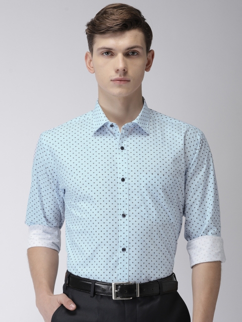 

Park Avenue Men Blue & Black Slim Fit Printed Formal Shirt