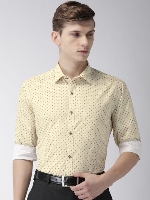 

Park Avenue Men Beige & Brown Slim Fit Printed Formal Shirt