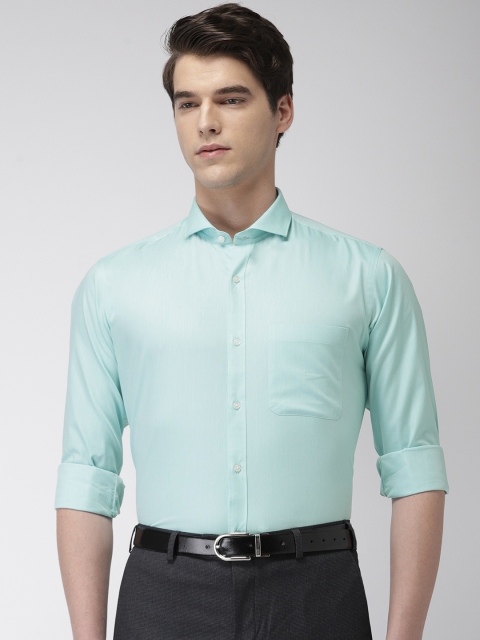 

Raymond Men Turquoise Blue Contemporary Fit Solid Formal Shirt