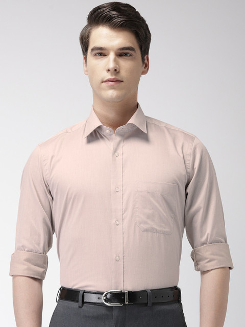 

Raymond Men Beige Solid Shirt