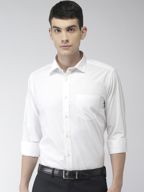 

Park Avenue Men White Regular Fit Solid Formal Shirt