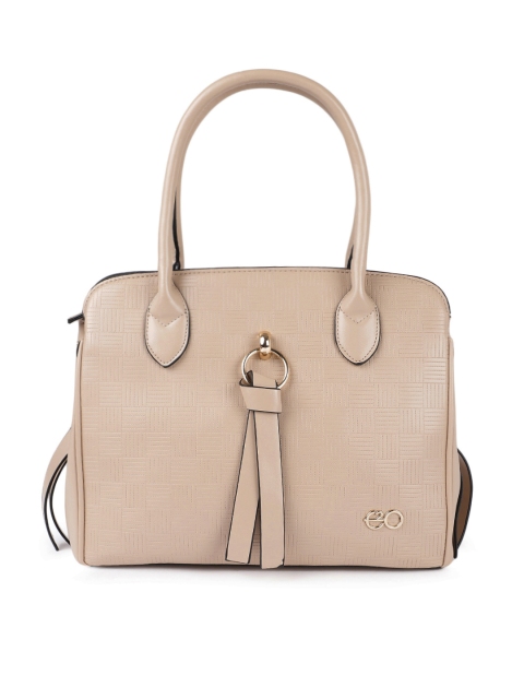 

E2O Beige Textured Handheld Bag