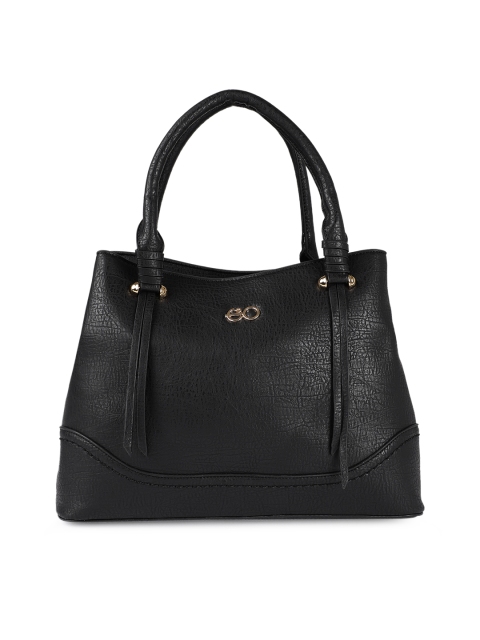

E2O Black Textured Handheld Bag