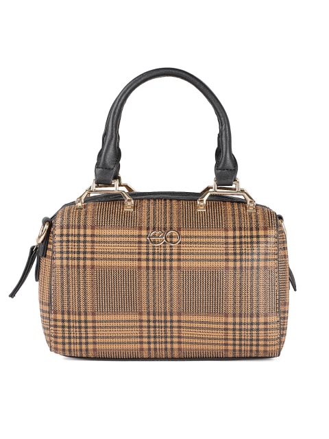 

E2O Brown Checked Handheld Bag