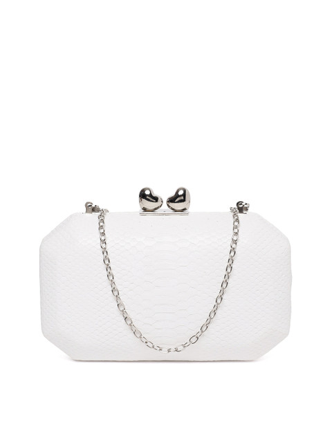 

E2O White Textured Box Clutch