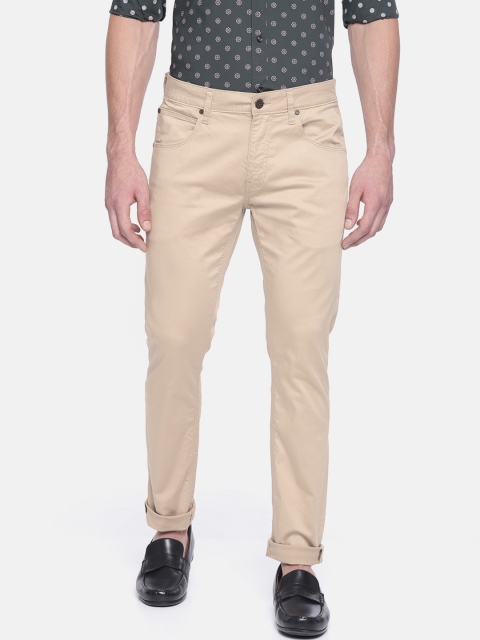 

Jack & Jones Men Beige Tim Solid Slim Fit Chinos