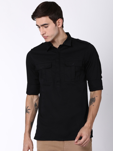 

Blue Saint Men Black Solid Shirt