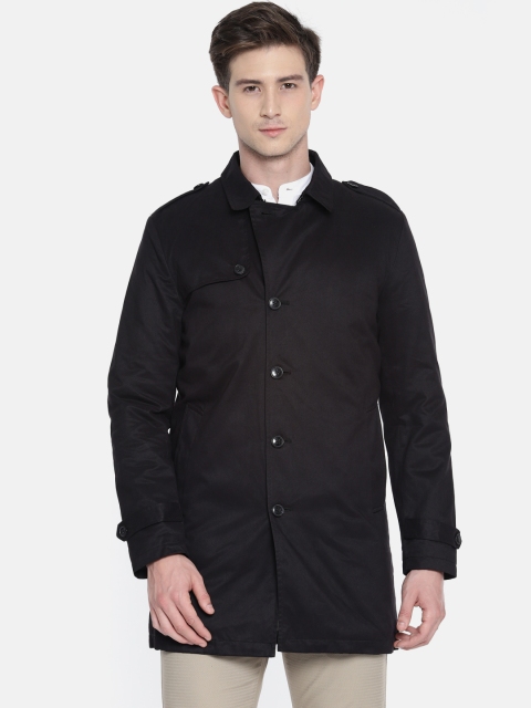 

SELECTED Men Black Solid Longline Tailored Jacket