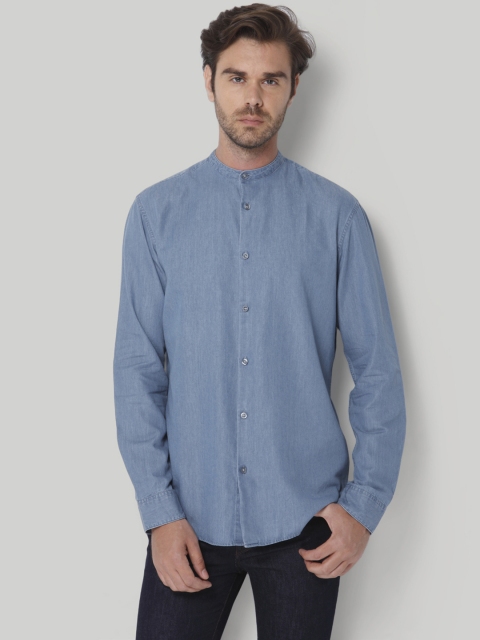 

SELECTED Men Blue Regular Fit Solid Opaque Casual Shirt