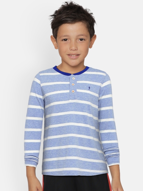

Indian Terrain Boys Blue & White Striped T-shirt