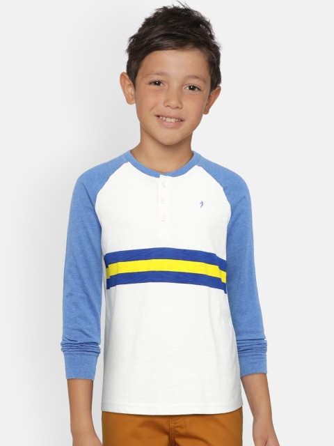 

Indian Terrain Boys Blue & White Striped T-shirt