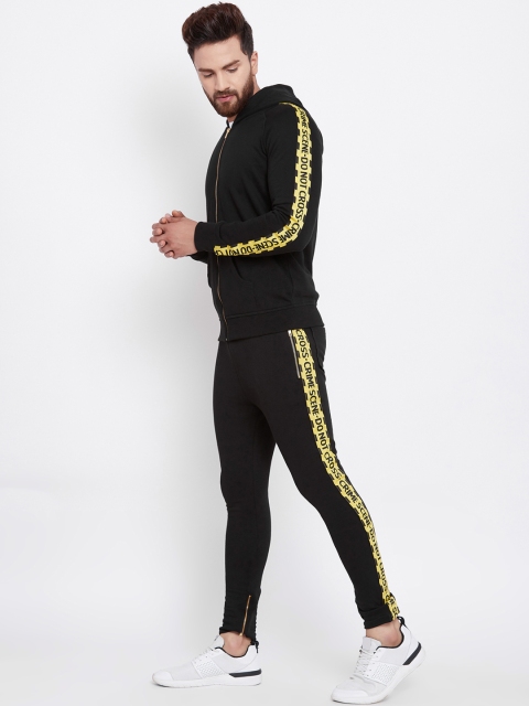 

FUGAZEE Men Black Solid Tracksuit