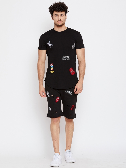 

FUGAZEE Men Black Printed Tracksuit