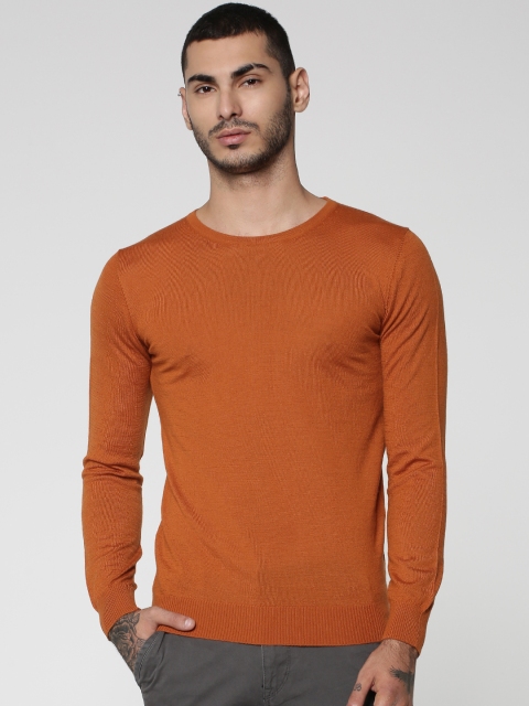 

Jack & Jones Men Rust Brown Solid Sweater