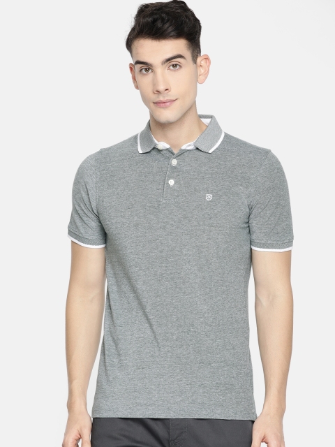 

Jack Jones Men Green Solid Slim Fit Polo Collar Pure Cotton T-shirt