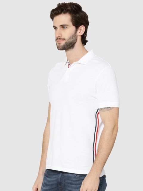 

Jack & Jones Men White Solid Polo Collar T-shirt