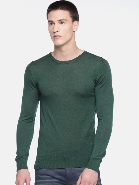 

Jack & Jones Men Green Solid Sweater