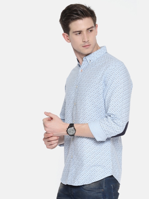 

Jack & Jones Men Blue Slim Fit Printed Casual Shirt