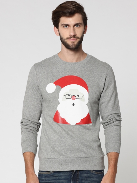 

Jack & Jones Men Grey Printed Sweatshirt