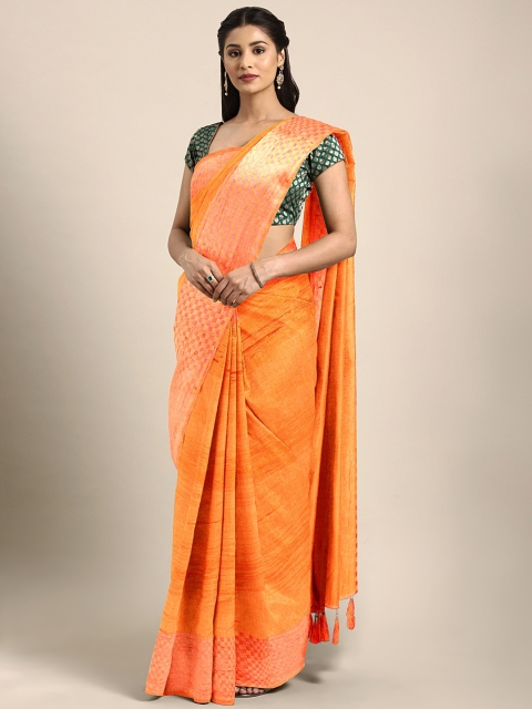 

Nanda Silk Mills Orange Art Silk Solid Saree