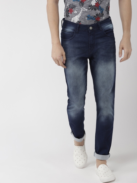 

Mast & Harbour Men Navy Blue Skinny Fit Mid-Rise Stretchable Clean Look Jeans