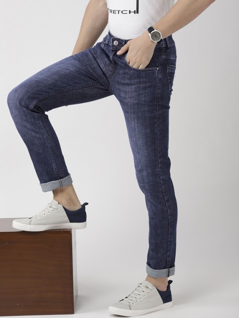 

Mast & Harbour Men Navy Blue Skinny Fit Mid-Rise Clean Look Jeans