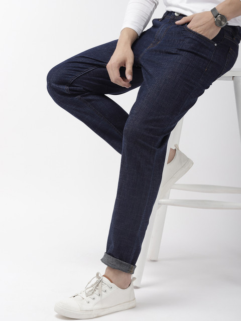 

Mast & Harbour Men Blue Carrot Regular Fit Mid-Rise Clean Look Stretchable Jeans