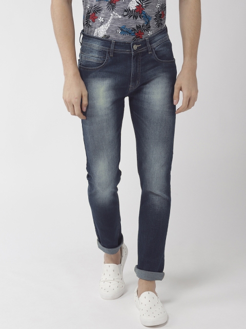 

Mast & Harbour Men Navy Blue Skinny Fit Mid-Rise Clean Look Jeans