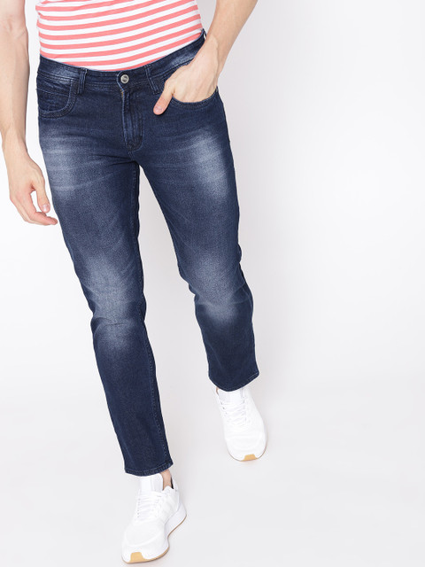 

Mast & Harbour Men Navy Blue Slim Tapered Fit Mid-Rise Clean Look Stretchable Jeans