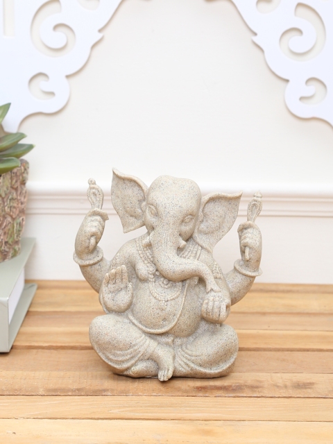 

TAYHAA Grey Sand Stone Lord Ganesha Idol